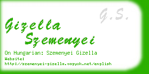 gizella szemenyei business card